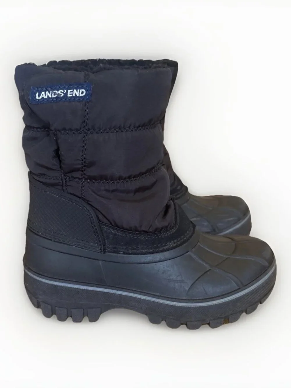 Lands' End Kids Frost Insulated Waterproof Snow Boots Black - SIZE 11
